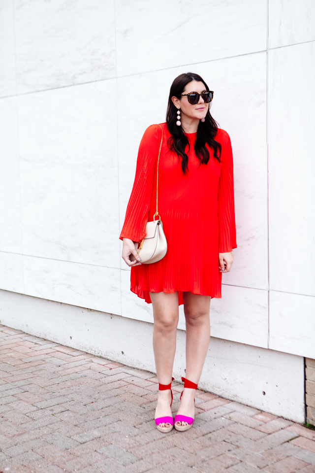 red dress sandals