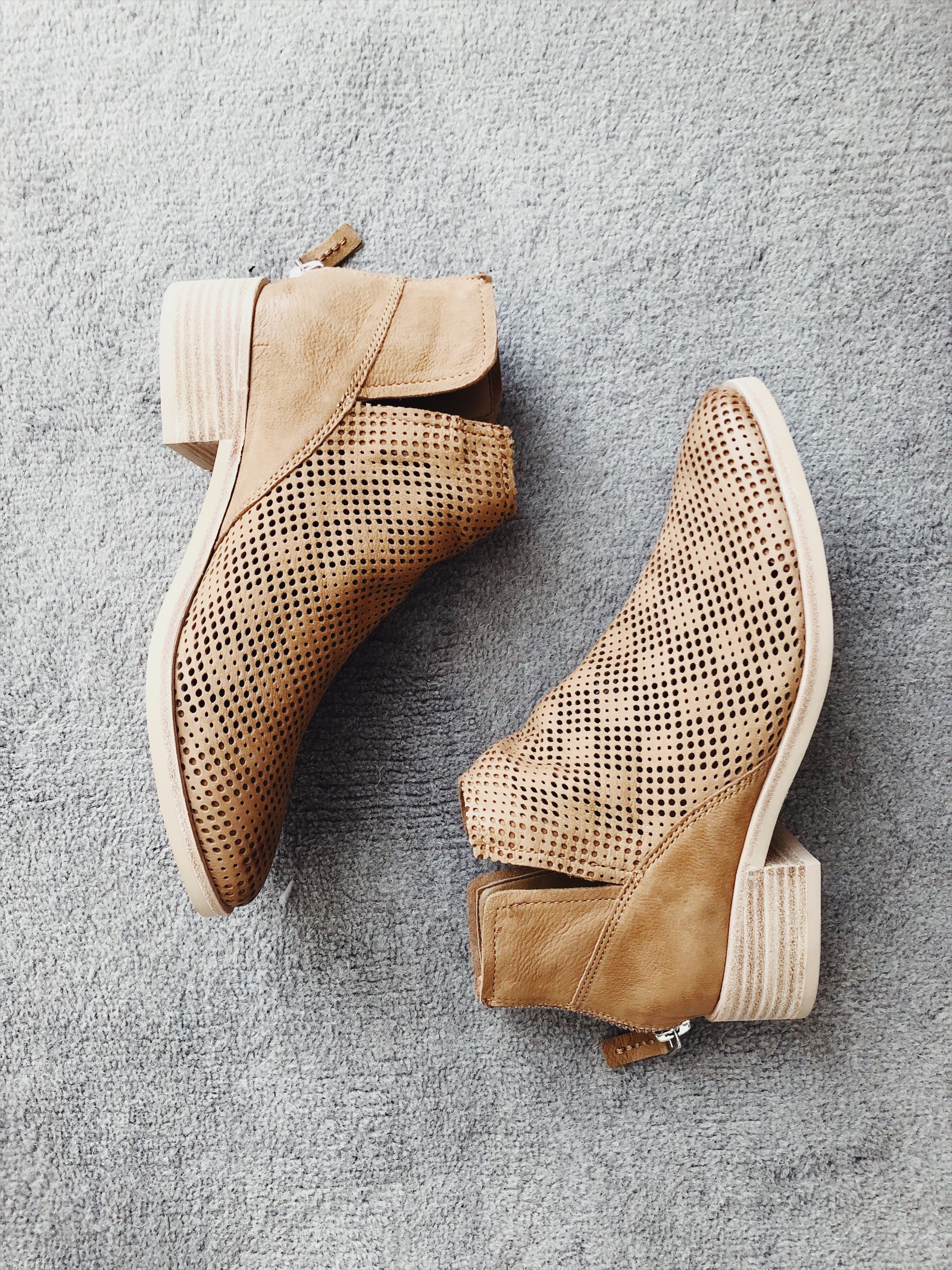 dolce vita tommi perforated suede booties