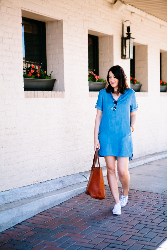 Outfit Ideas: Wear White Sneakers With Dresses & More