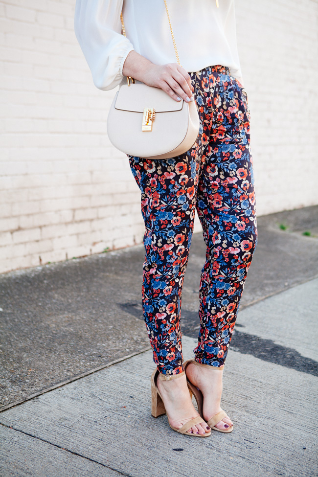 Parker blouse and Joie floral pants by style blogger Kendi Everyday.