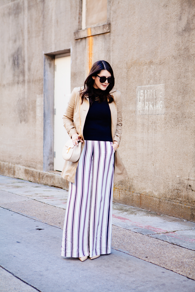 wide leg striped pants by style blogger kendi everyday.