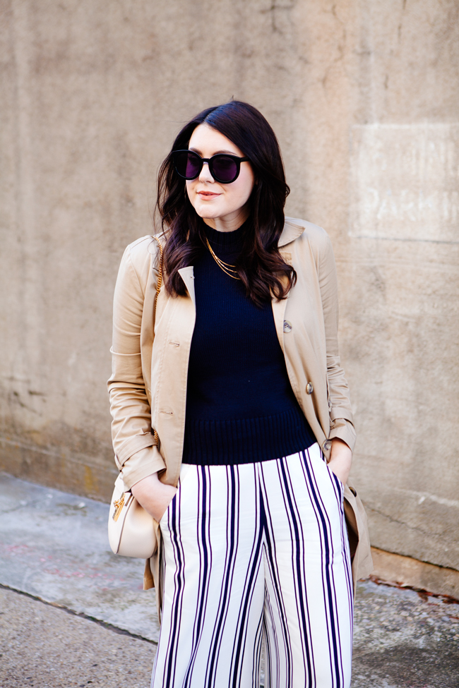 Easy Summer Outfit ft. Striped Wide Leg Pants - Jeans and a Teacup