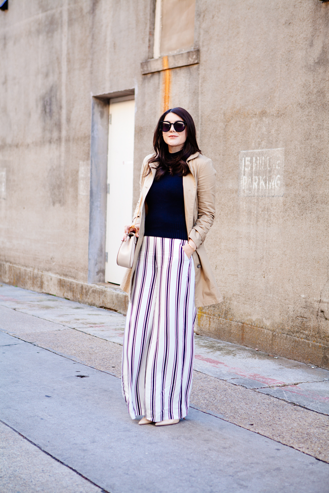 wide leg striped pants by style blogger kendi everyday.