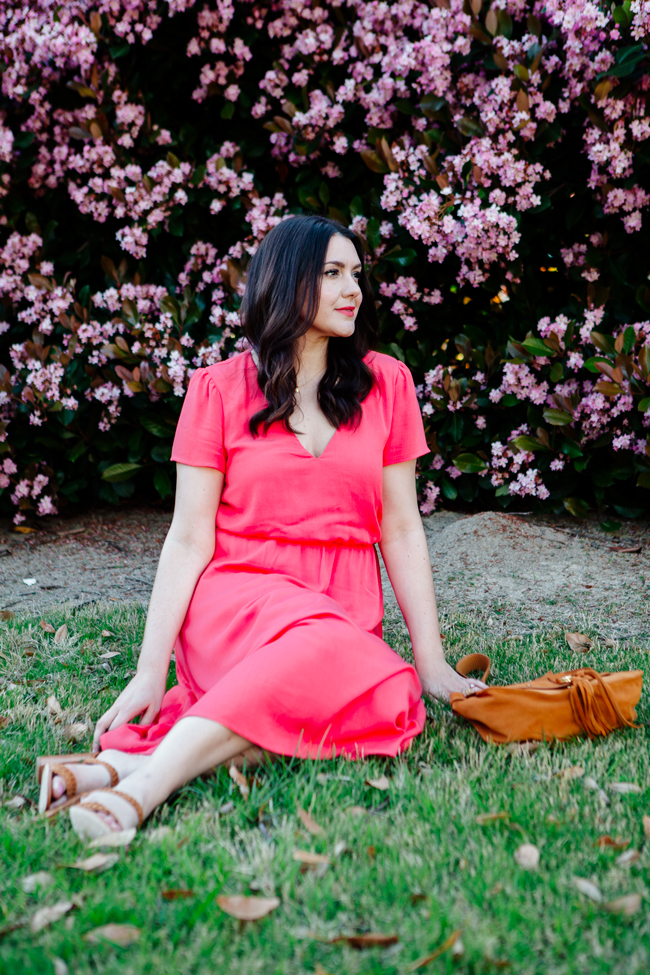 Red Midi Dress on Kendi Everyday