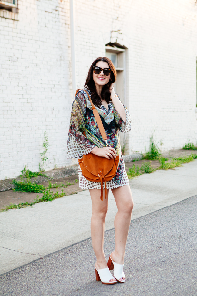 Alice & Olivia boho mini dress, on Kendi Everyday