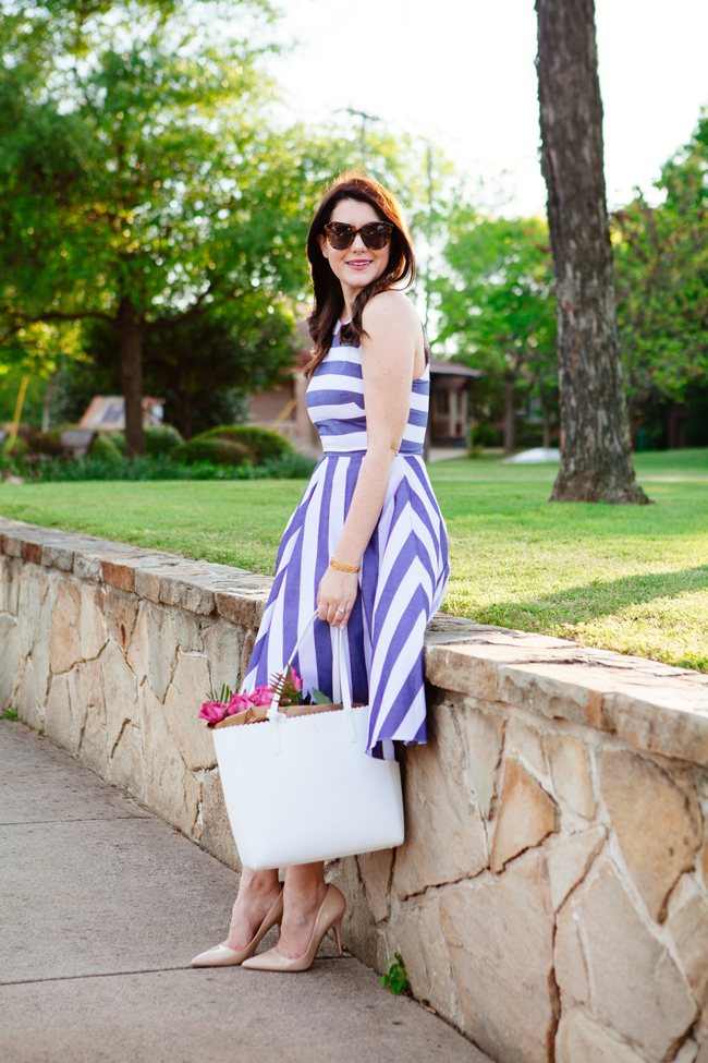 Striped Eliza J. Dress on Kendi Everyday.