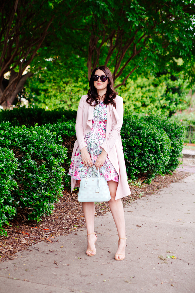 Floral Dress and Pink Trench on Kendi Everyday