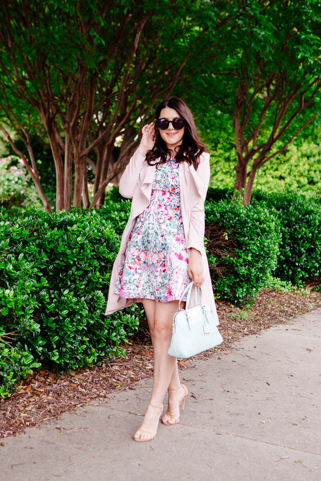 Floral Dress and Pink Trench on Kendi Everyday