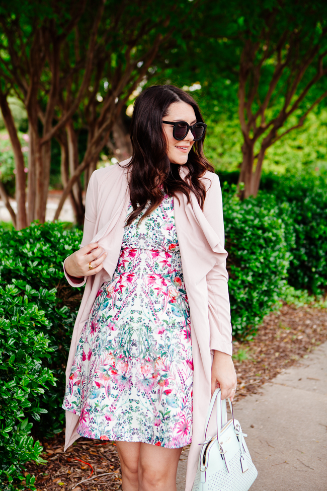 Floral Dress and Pink Trench on Kendi Everyday