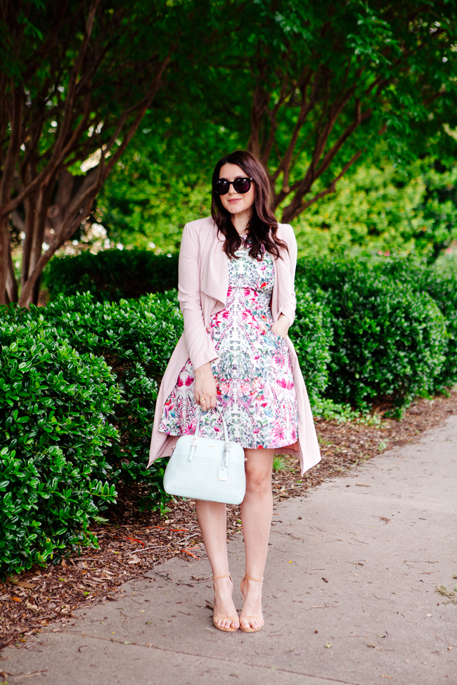 Floral Dress and Pink Trench on Kendi Everyday