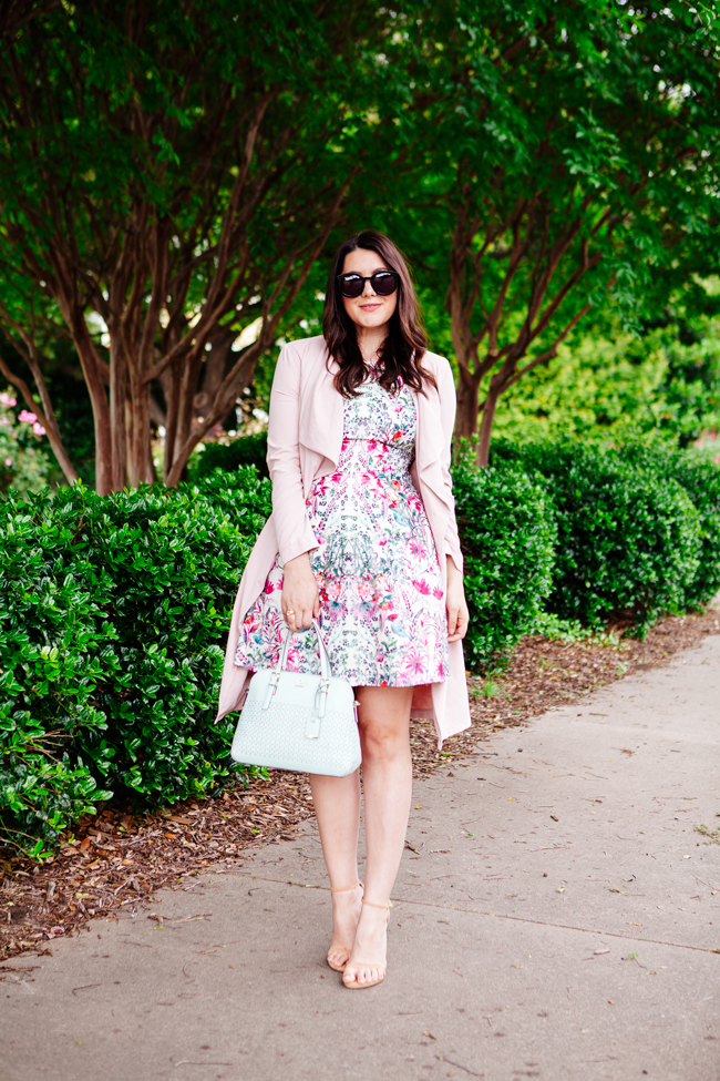 Floral Dress and Pink Trench on Kendi Everyday