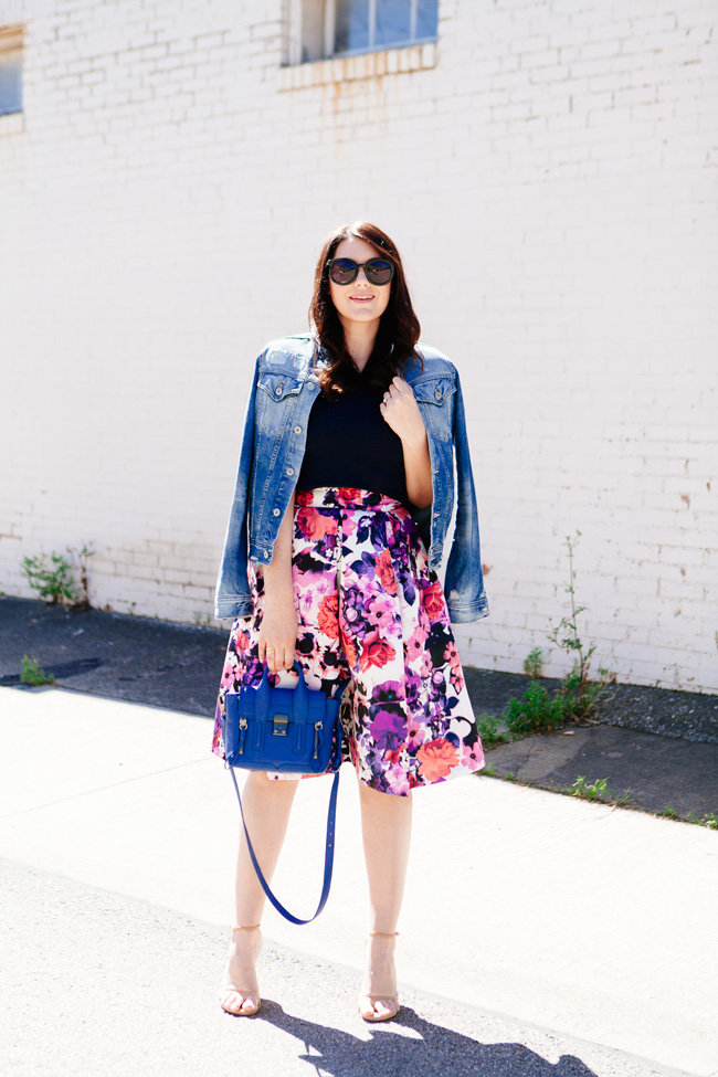 Floral Midi Skirt and Crop Top, on Kendi Everyday