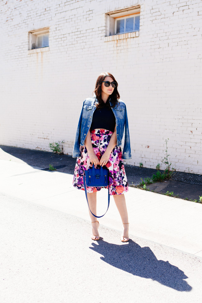 Floral Midi Skirt and Crop Top, on Kendi Everyday