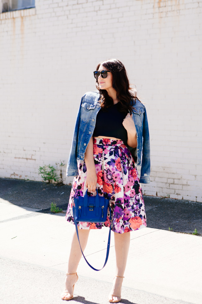 Floral Midi Skirt and Crop Top, on Kendi Everyday