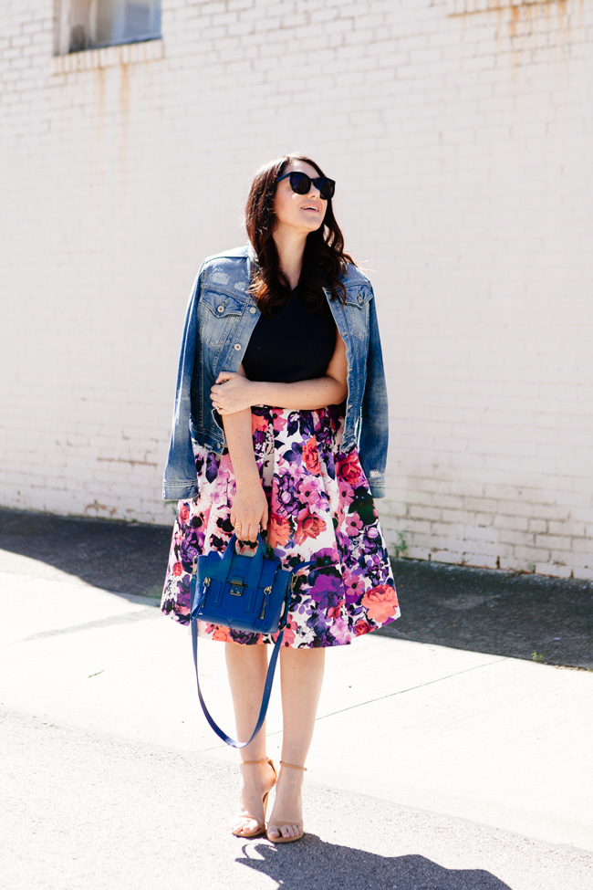 Floral Midi Skirt and Crop Top, on Kendi Everyday