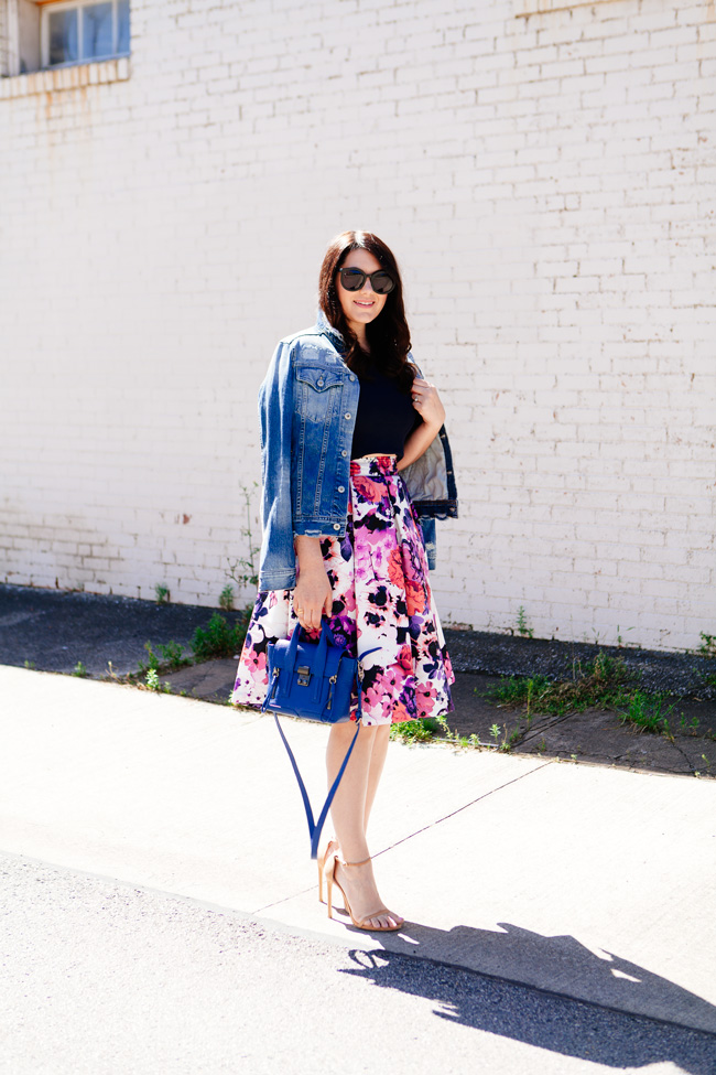 Floral Midi Skirt and Crop Top, on Kendi Everyday