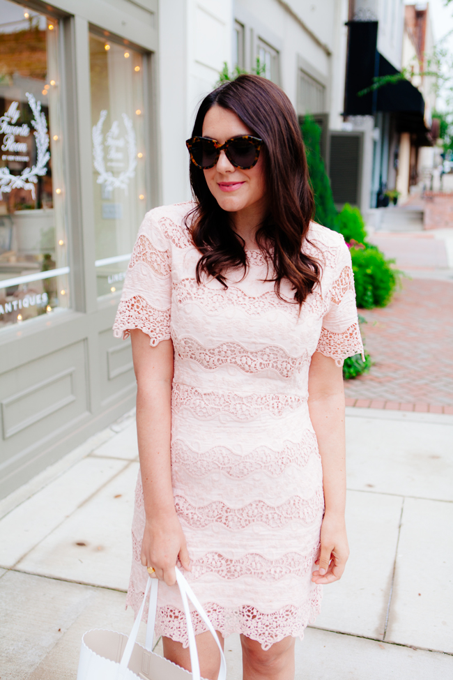 Blush Lace Dress on Kendi Everyday