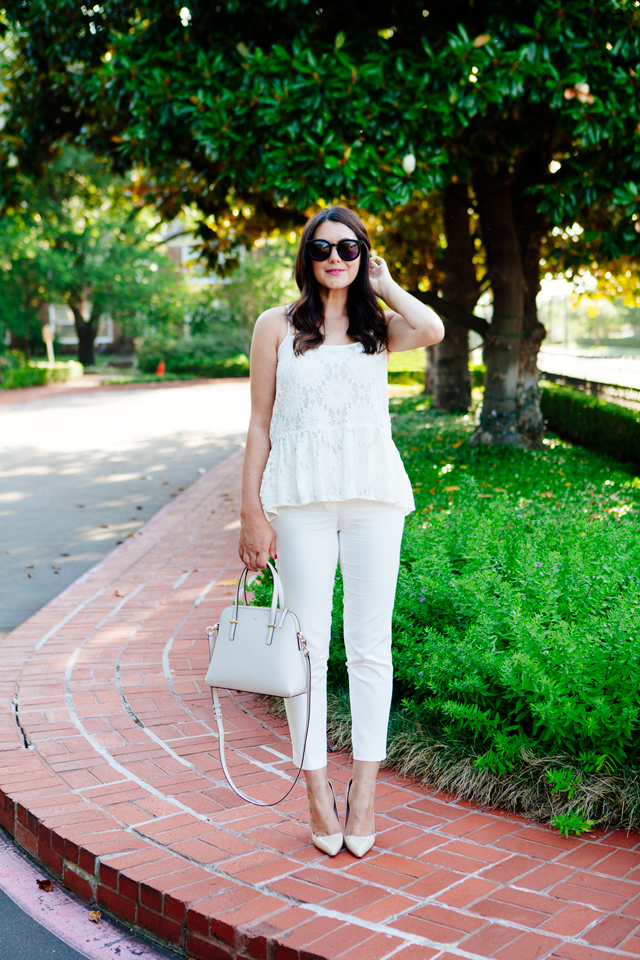 Lace Peplum Top on Kendi Everyday