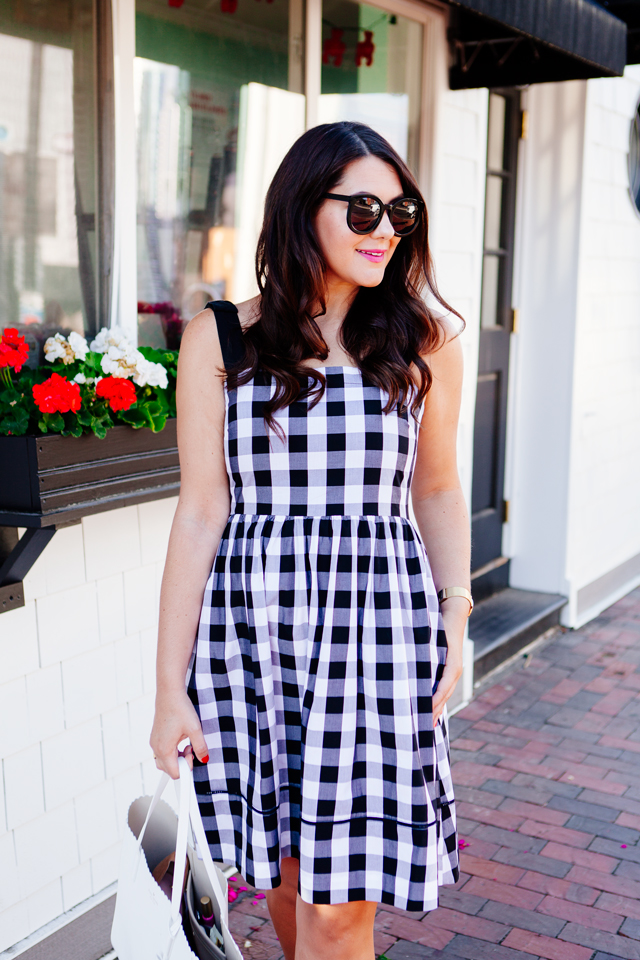 Kendi Everyday in a Kate Spade Black and White Gingham Dress
