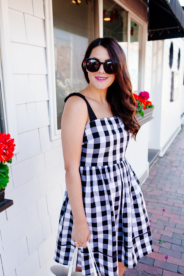 Kendi Everyday in a Kate Spade Black and White Gingham Dress