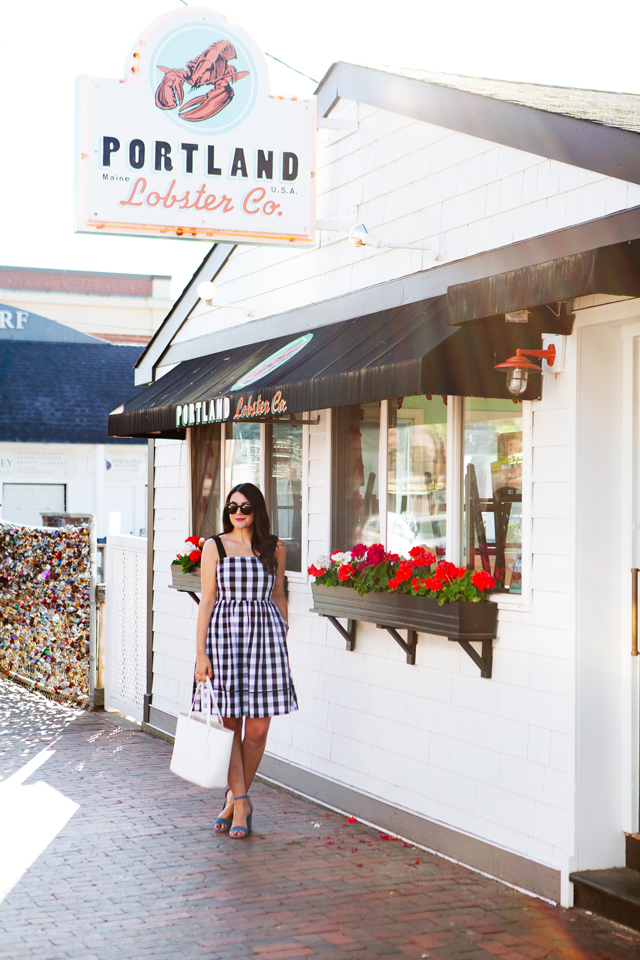 Kendi Everyday in a Kate Spade Black and White Gingham Dress