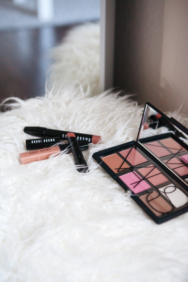 Bobbie Brown Nude Lipsticks and Nars Cheek Pallette 