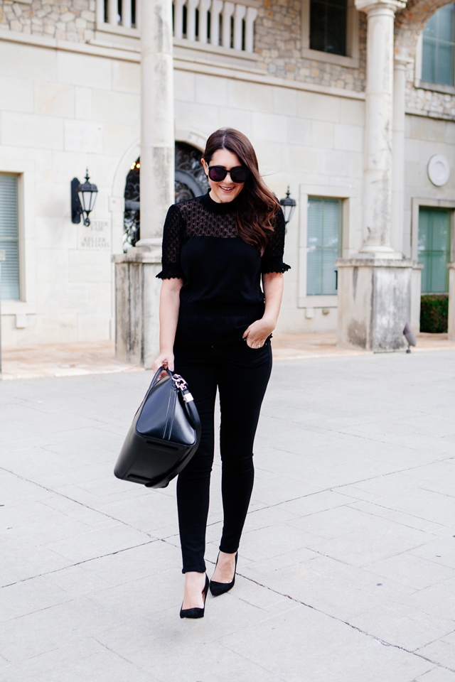 Little Black Heels and an all black outfit on Kendi Everyday.