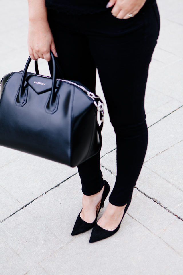 Little Black Heels and an all black outfit on Kendi Everyday.