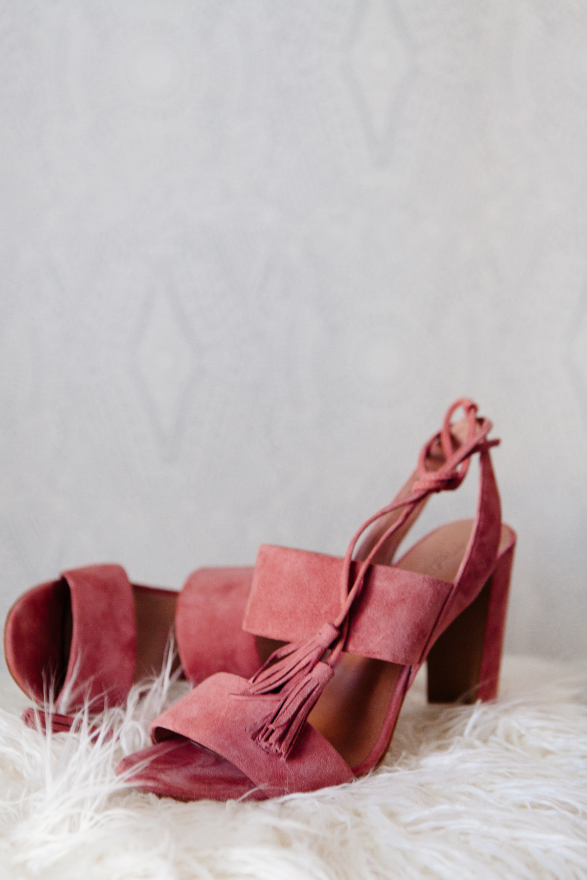 Madewell Pink Tasseled heels