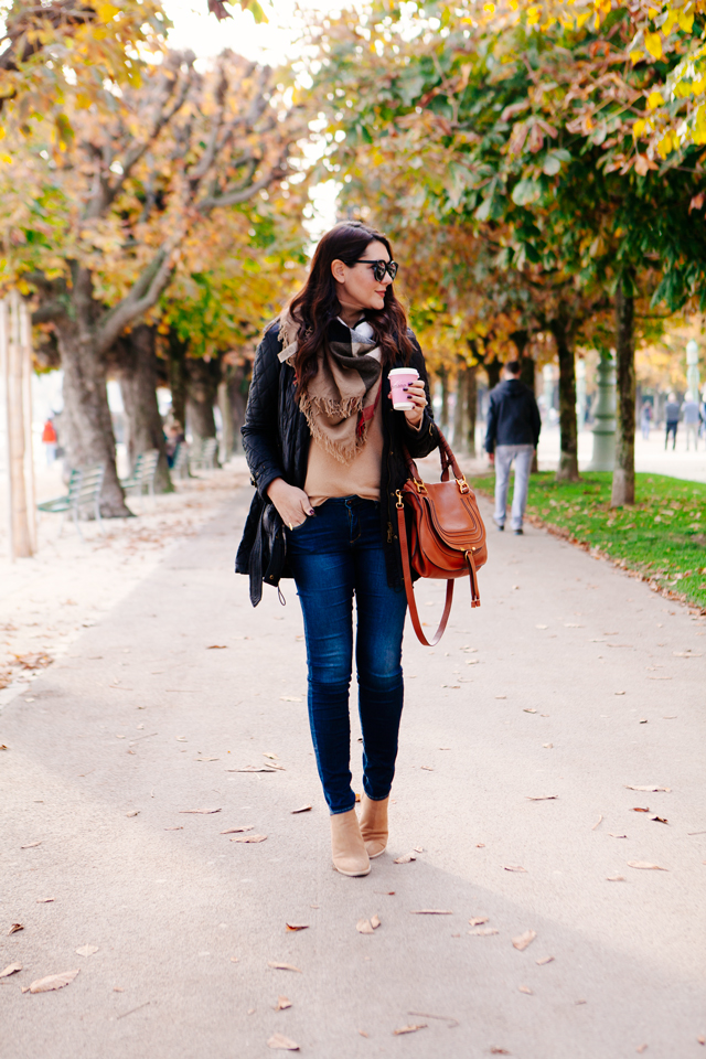 Burberry scarf and quilted jacket on Kendi Everyday