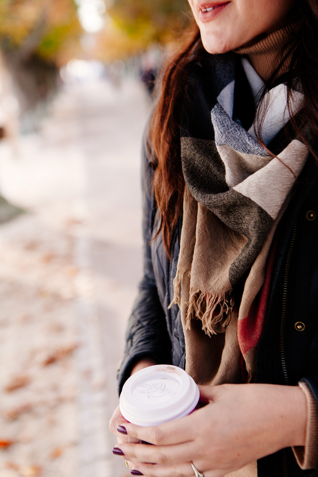 Burberry scarf and quilted jacket on Kendi Everyday