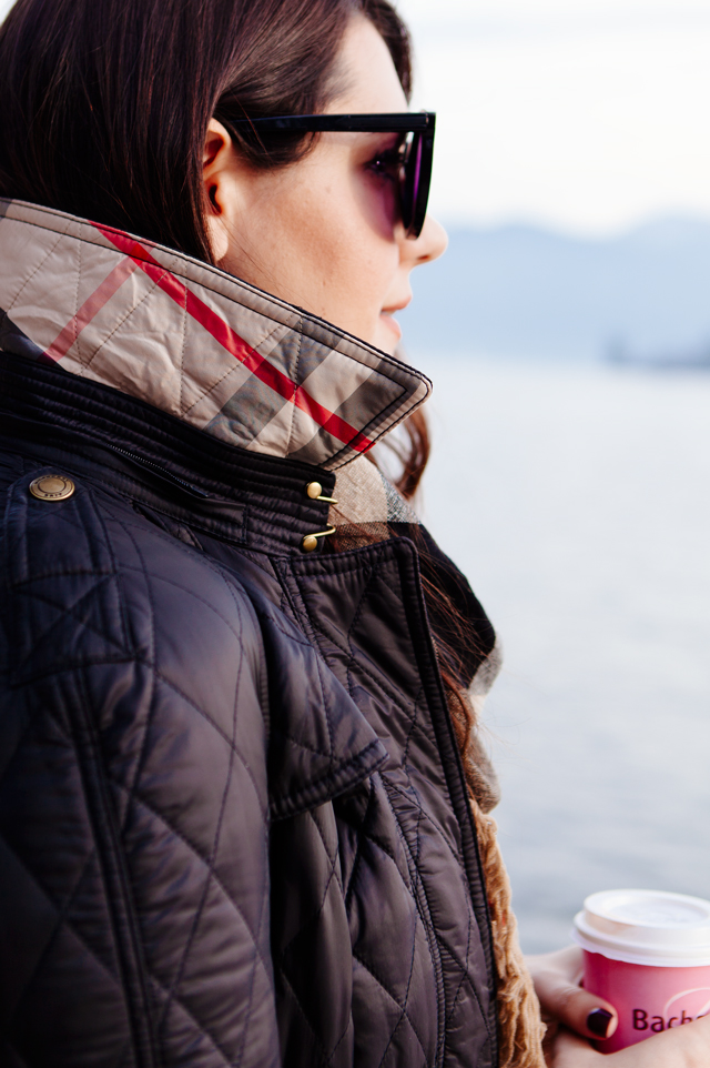 Burberry scarf and quilted jacket on Kendi Everyday