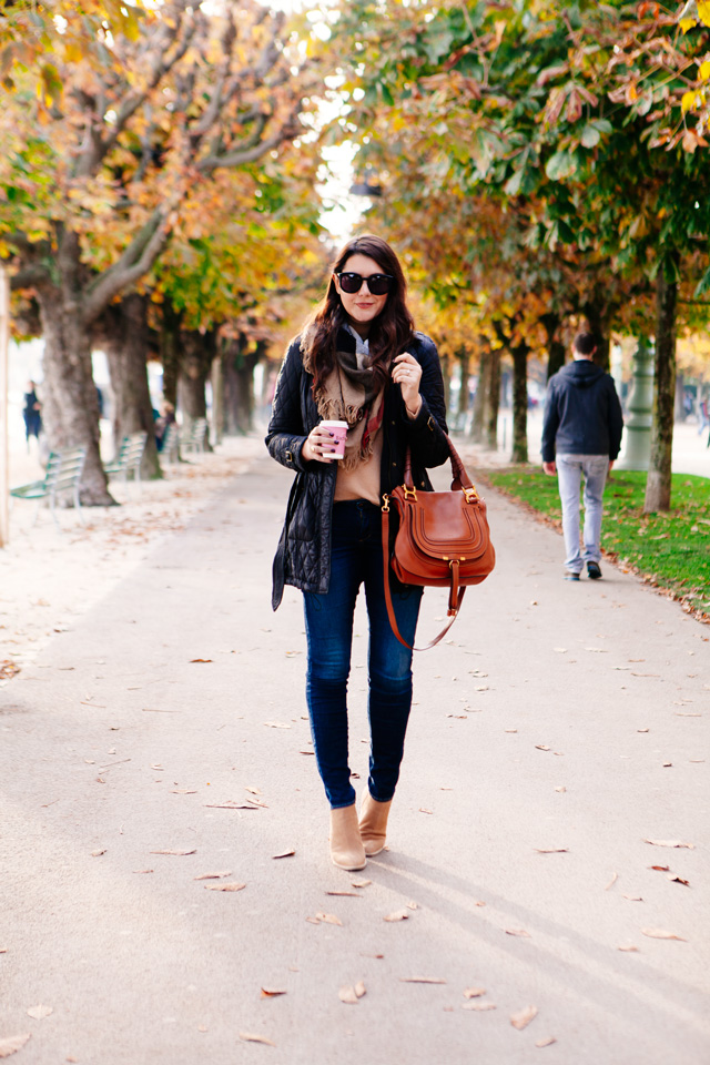 Burberry scarf and quilted jacket on Kendi Everyday