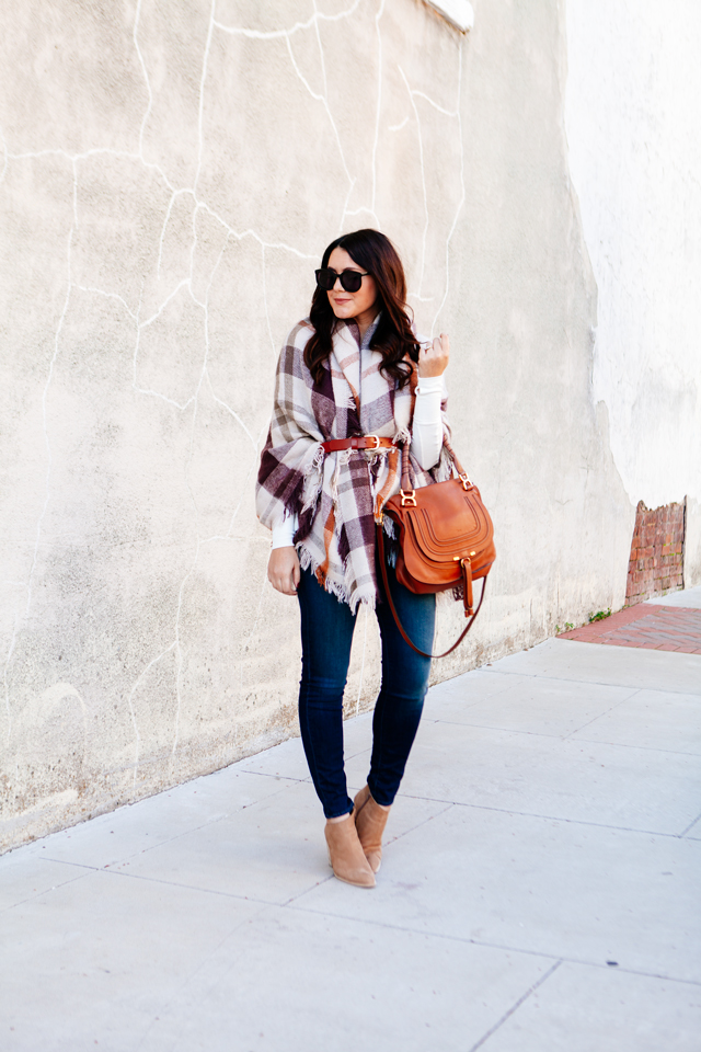 Plaid Wrap belted on Kendi Everyday