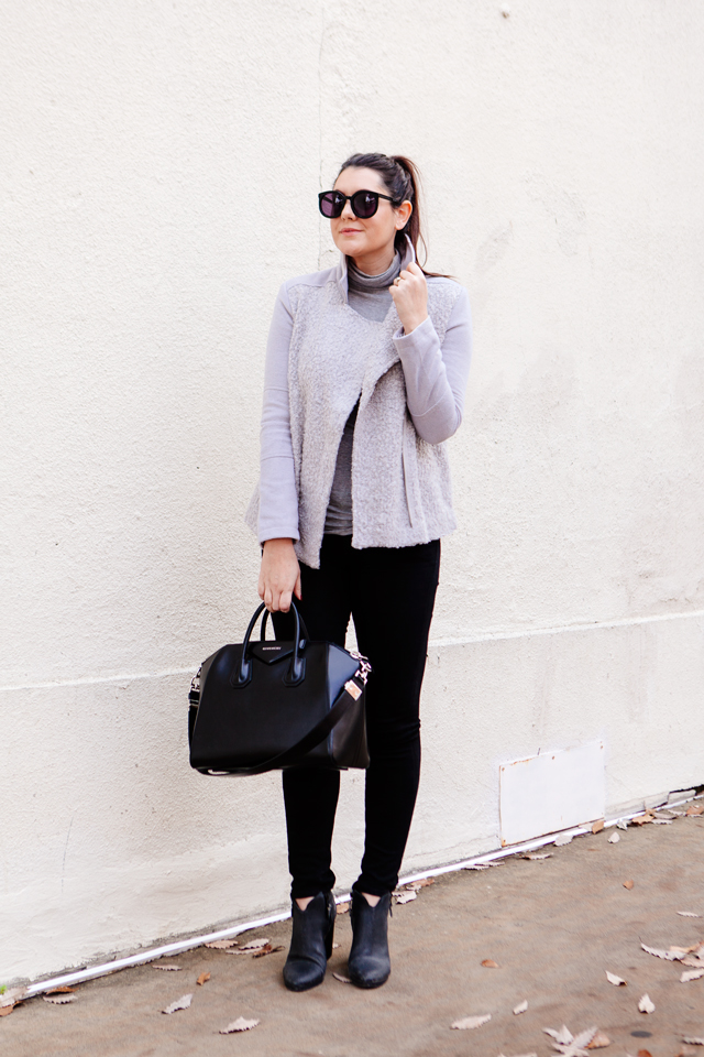 Grey Moto Jacket on Kendi Everyday