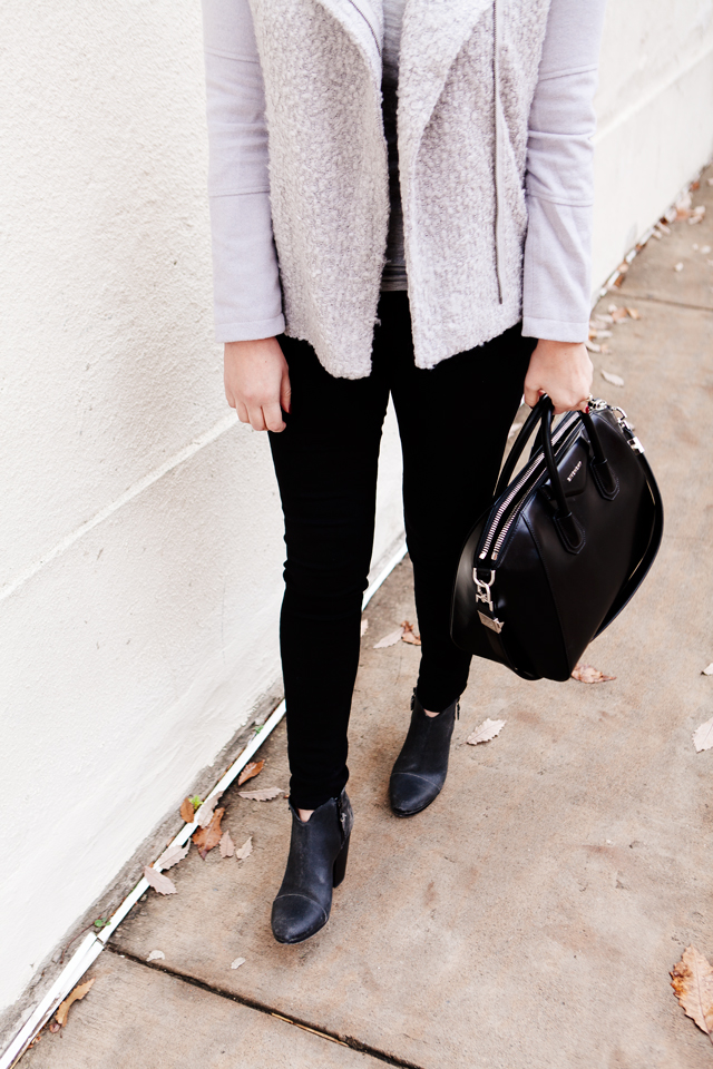 Grey Moto Jacket on Kendi Everyday