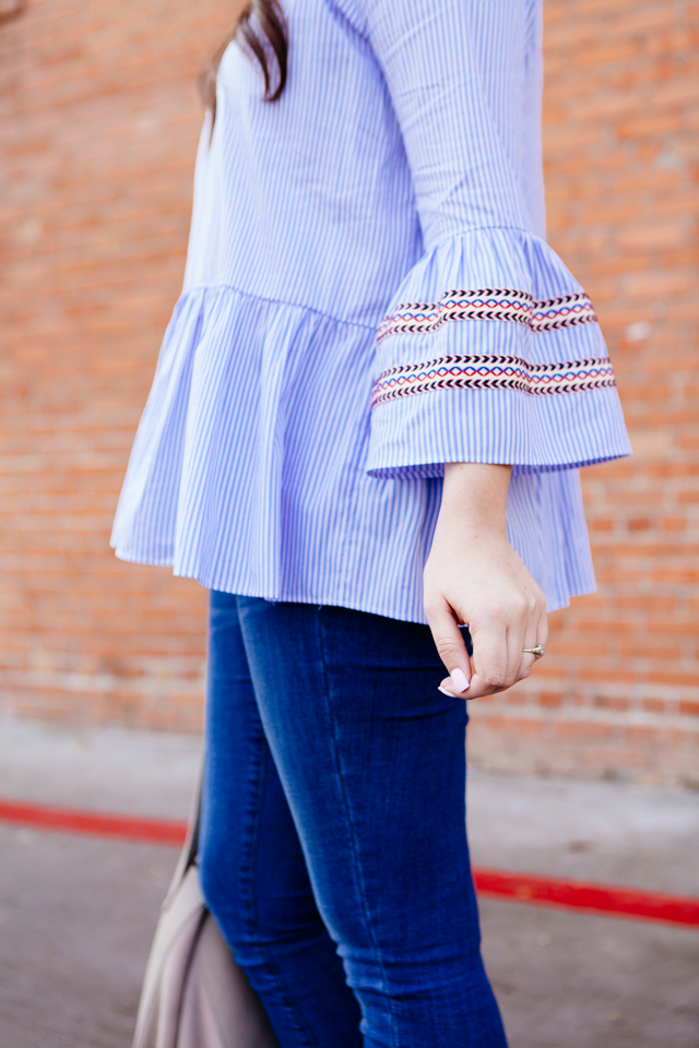 Embroidered bell sleeves top on Kendi Everyday