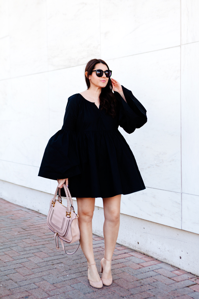 MLM Label Bell Sleeve Black Dress on Kendi Everyday