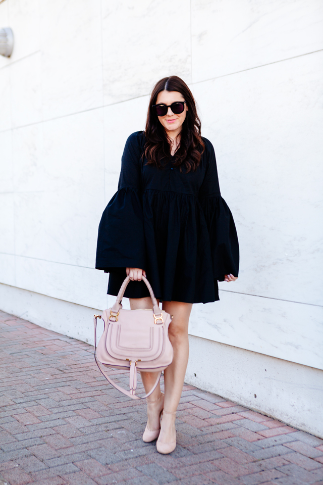 MLM Label Bell Sleeve Black Dress on Kendi Everyday