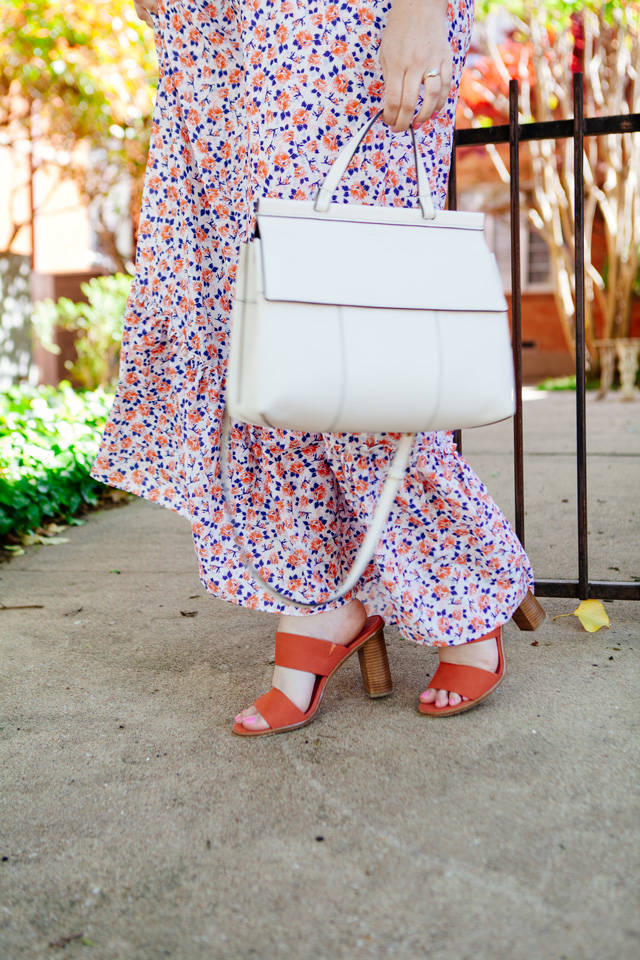 Floral Off the Shoulder Maxi Dress for Spring (maternity style)