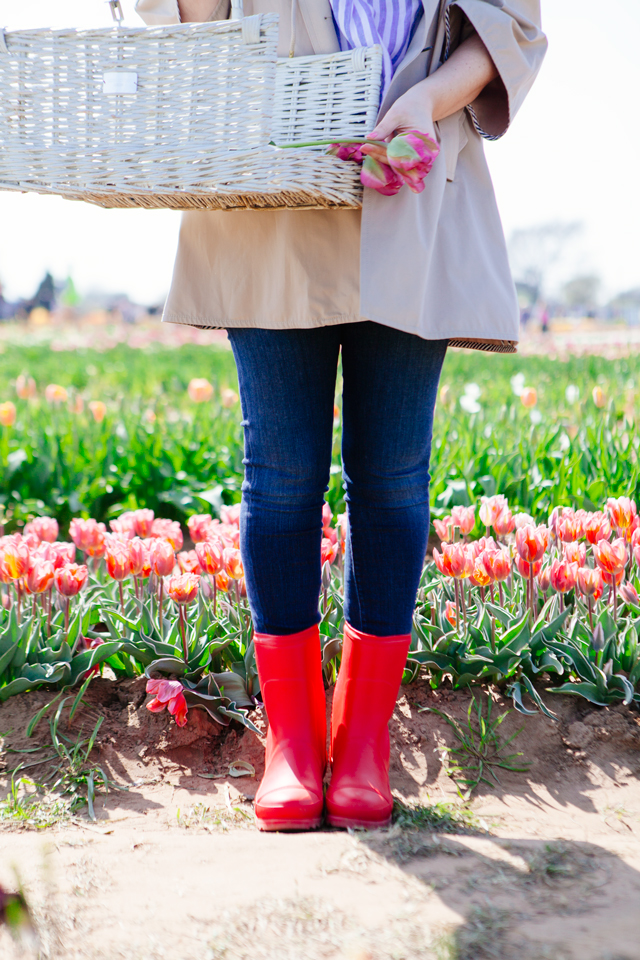 Spring rain boots by Sorel. Texas Tulip Farm.