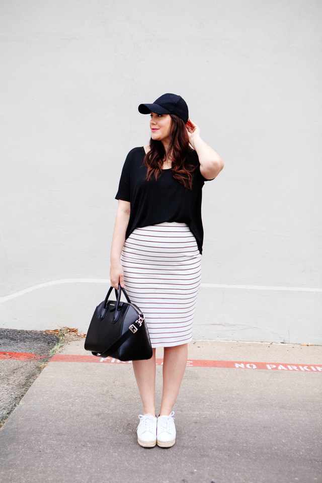 Weekday to Weekend: Striped Pencil Skirt