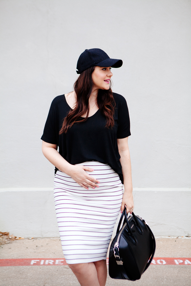 Weekday to Weekend: Striped Pencil Skirt