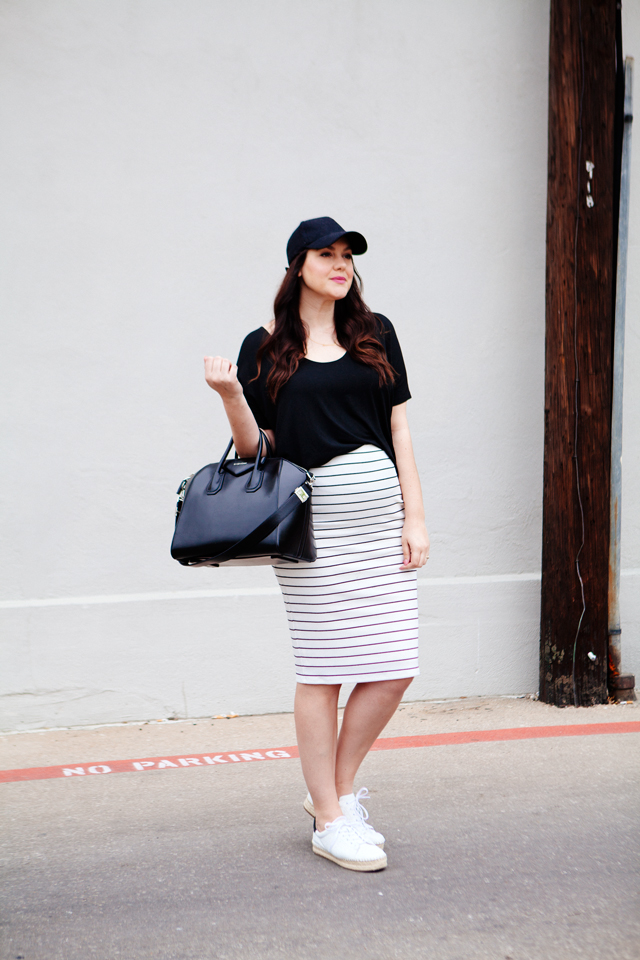 Weekday to Weekend: Striped Pencil Skirt