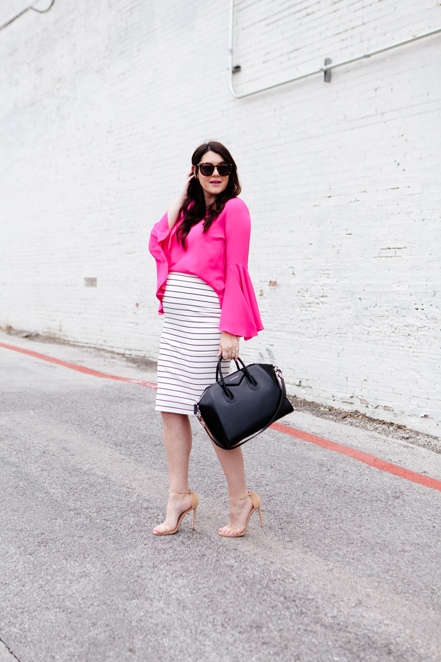 Weekday to Weekend: Striped Pencil Skirt