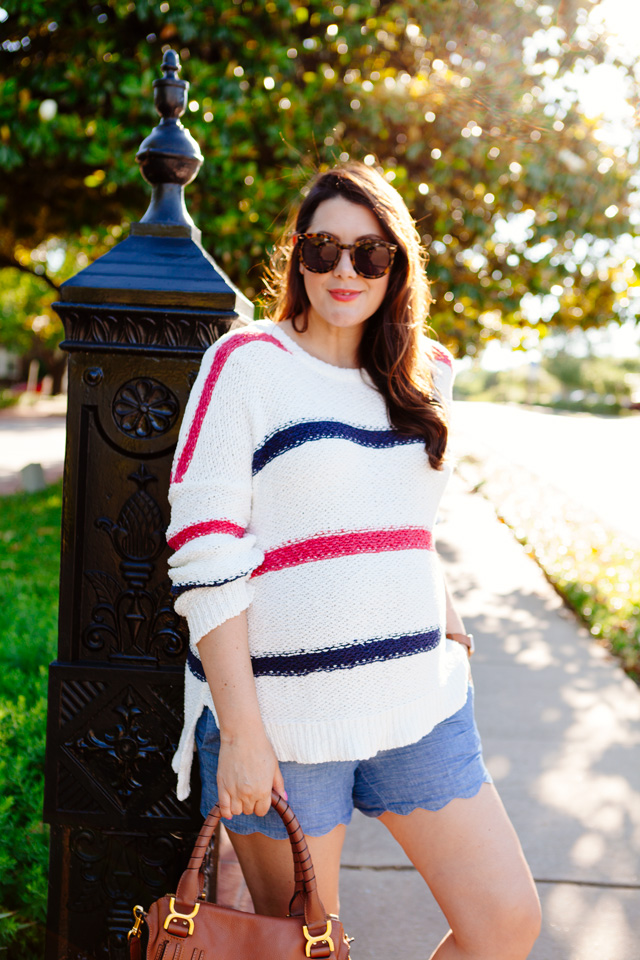 Striped sweater for summer