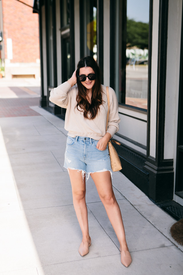 nsale outfits leith rib wrap sweater treasure bond cutoffs 7 kendi everyday