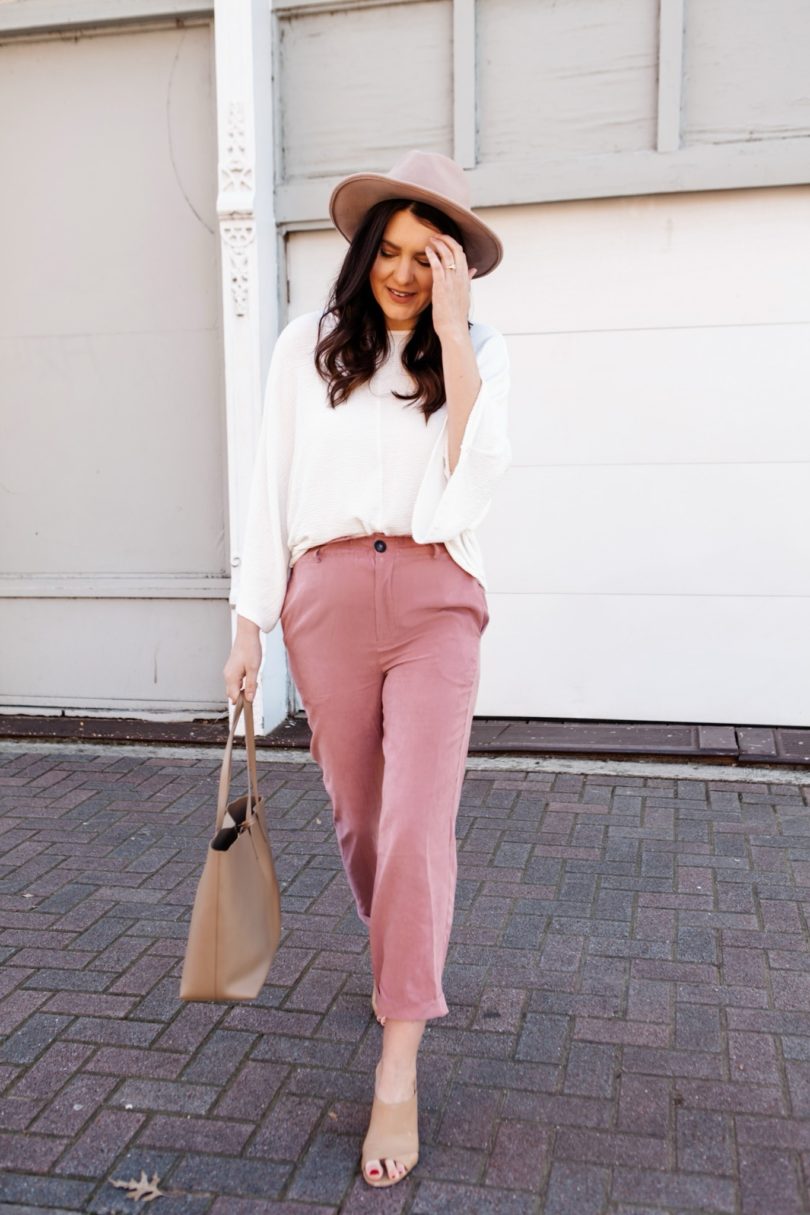 Buy COVER STORY Pink Womens Solid Pants with Belt  Shoppers Stop