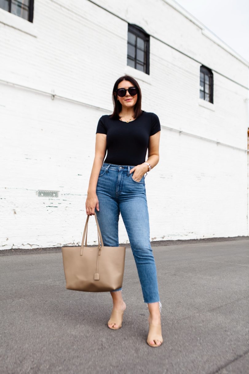 Jeans and bodysuit outfits hot sale