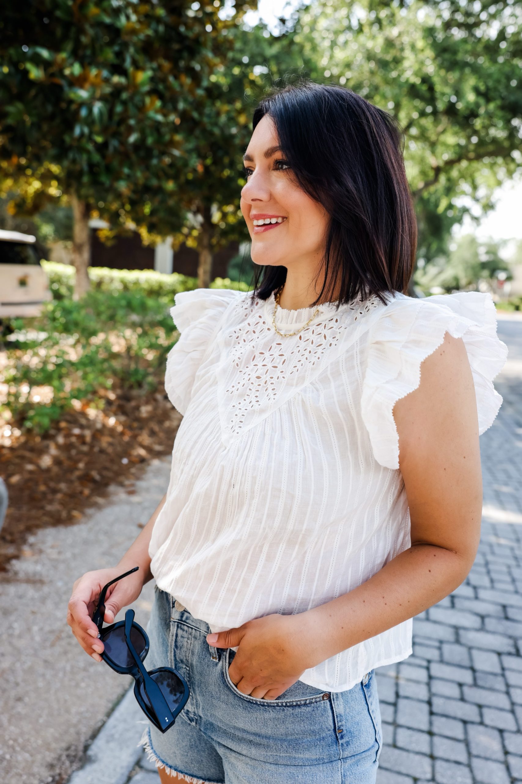Target ruffle sale blouse